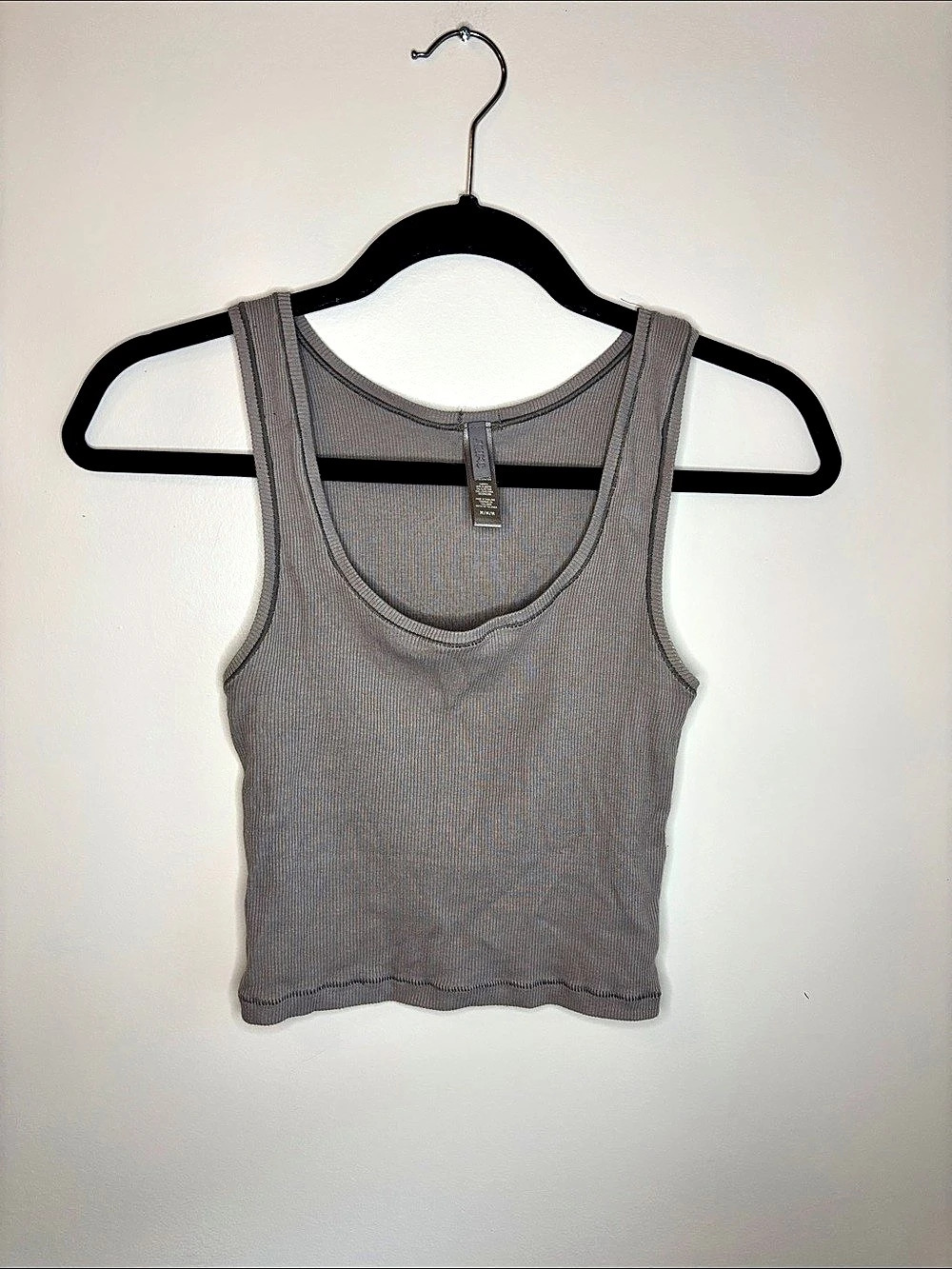 SKIMS Ribbed Tank Top in brown